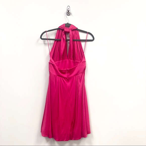 NWOT Catherine Malandrino Hot Pink Halter Dress - Picture 4 of 7